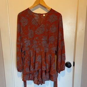 Floral Rust Blouse
014